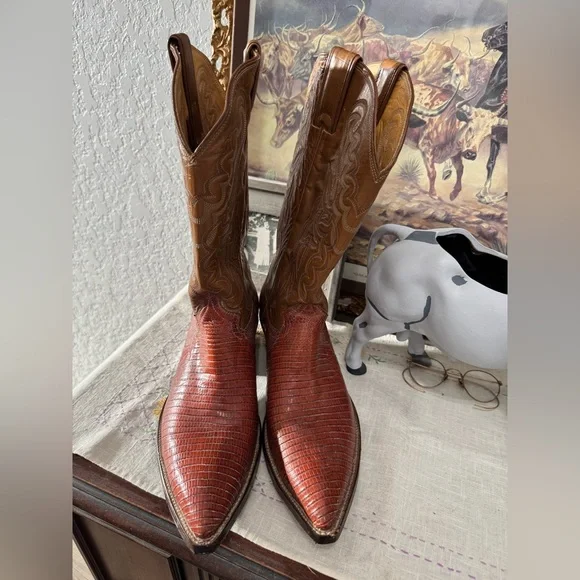 Vintage Justin Lizard Boots